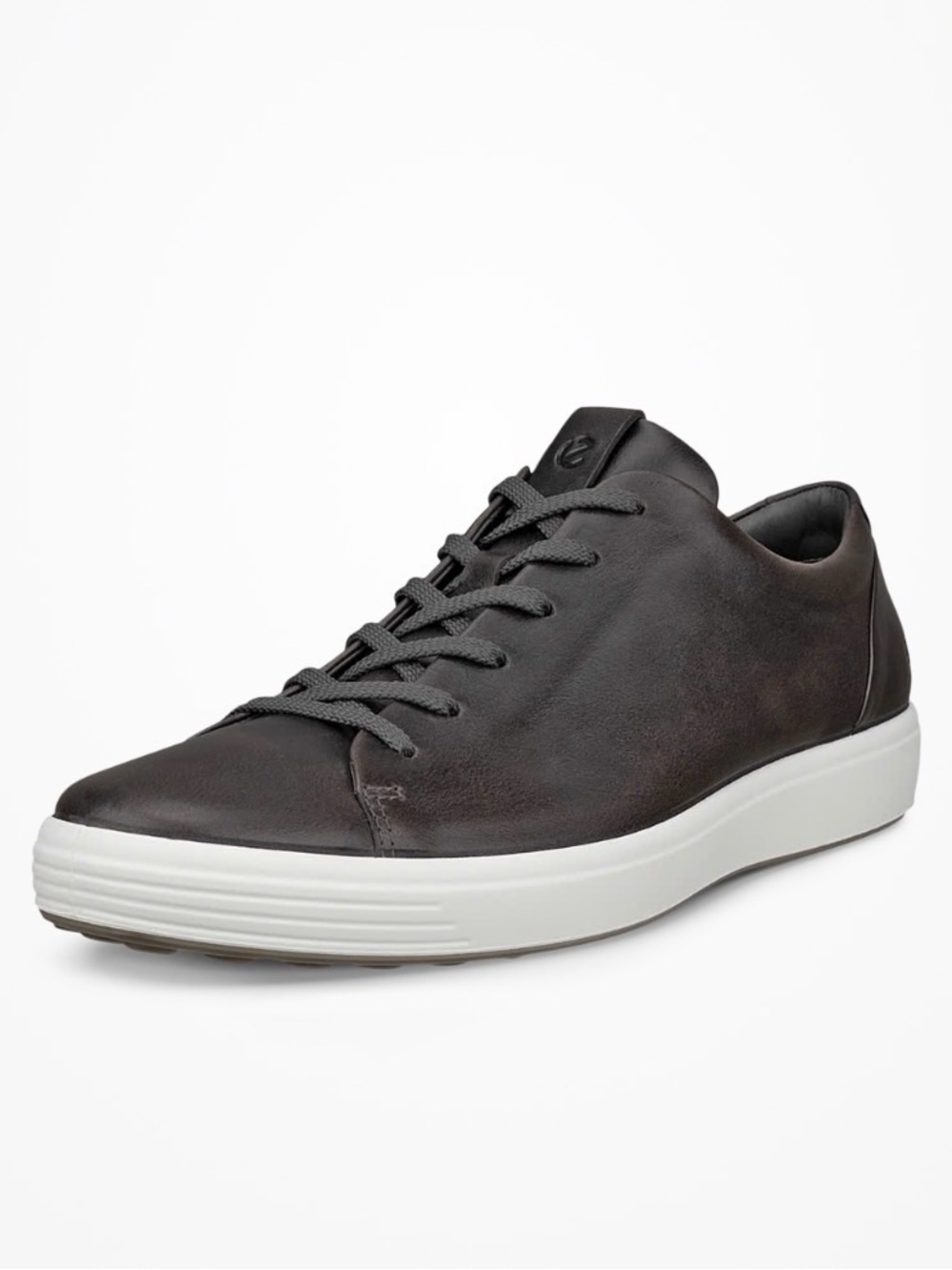Men's Ecco Soft 7 Leather Sneaker - Black
